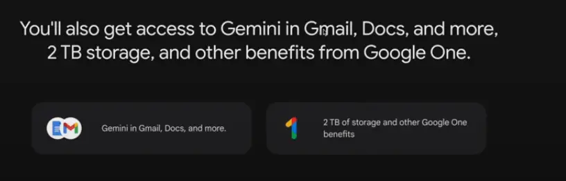 Features of Advanced gemini