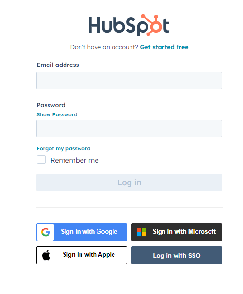 account signup of hubspot social media mangement tool 2024