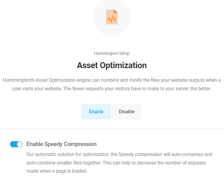 asset optimization of hummingbird speed optimization plugin