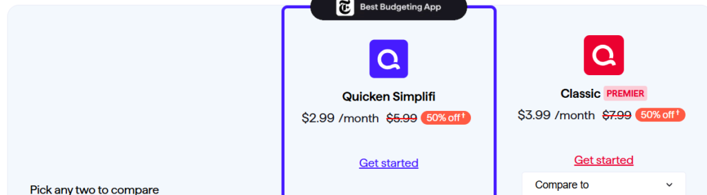 Pricing Plans of Quicken 2025